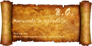 Marozsán Olivér névjegykártya